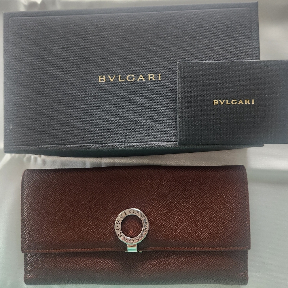 Bvlgari Continental Wallet With Original Authenticity Card/Box- Bulgari